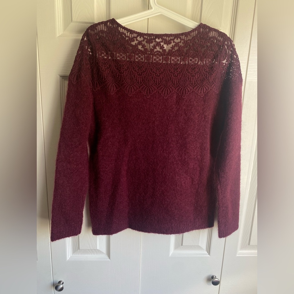 Sézane Pull Grace sweater in prune - Picture 7 of 11